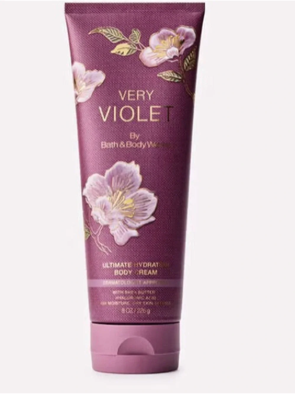 New Bath and Body Works Very Violet Ultimate Hydration Body Cream 8 Oz